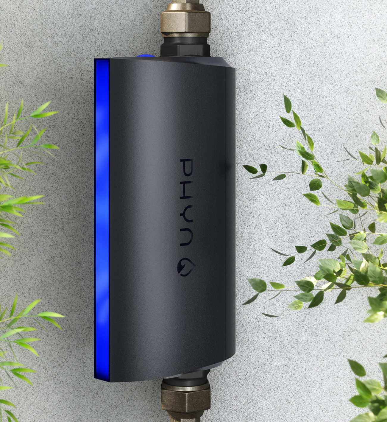 Phyn Plus device installed on water pipe